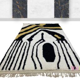 Plush Moroccan Rug - Authentic Handmade Genuine Wool Beni Ourain Made To Order - Berber Style-Worldwide Shipping - Shag Area Rug - thumbnail 2