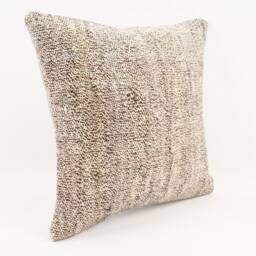 Vintage Turkish Kilim Pillow Cover Handwoven Wool, 18''x18'' - thumbnail 3