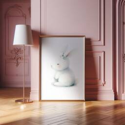 Girls Animal Nursery Prints - Set Of 3 Posters - Kids Bedroom Baby Girl Room Wall Art Kid Playroom Artwork Ballerina Gift - thumbnail 3