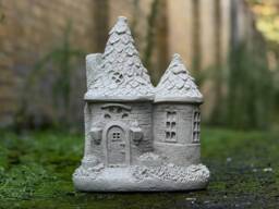 Amazing Fairy House Statue Outdoor Mushroom Cottage Figurine Garden & Home Tale Sculpture Stone Lawn Ornament Forest Hut Lover Gift - thumbnail 1