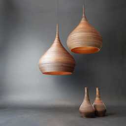 Wooden Lamps Rustic Chandelier Curved Lamp - Luxuria L50 - thumbnail 2