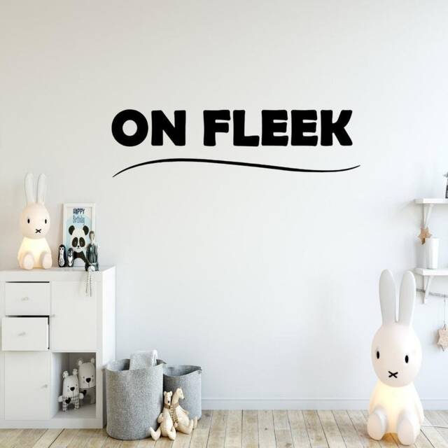 Vwaq On Fleek ~ Wall Decal Eyebrows Quotes Teen Room Decor #on Fleek, Vwaq-1709 - image 1