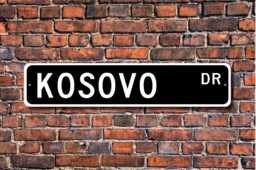 Kosovo Sign, Gift, Souvenir Keepsake, Wall Decor, Custom Street Quality Metal Sign - thumbnail 1