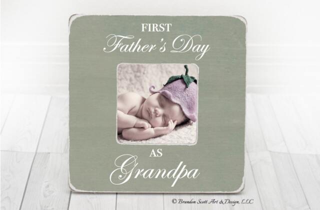 Grandpa Picture Frame, Fathers Day Gift, Personalized First As Grandpa, Father's Gift For New Grandfather - image 1
