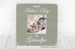 Grandpa Picture Frame, Fathers Day Gift, Personalized First As Grandpa, Father's Gift For New Grandfather
