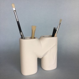 Mtv Ceramic Pencil Holder, Ready To Paint, Office Decoration, Made Order, Bisque, Brand, Music Lovers, Birthday Gift - thumbnail 2