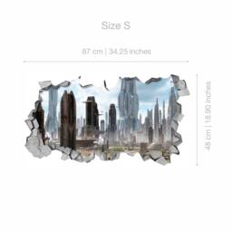 Sci-Fi, 3D Wallpaper, Wall Decals, Broken Wall Decal, Printed, Art, Printing, Sticker, Decal - Skucit3Dm - thumbnail 3