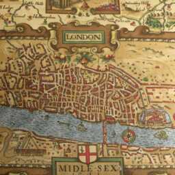 Thibaut London Map Cushion Cover, Beige Brown Designer Throw Pillow - thumbnail 2