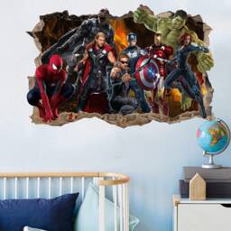Superheroes Avengers Captain America Hulk Thor Wall Sticker Decal Mural Poster Decor 596 - thumbnail 2