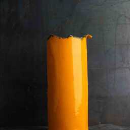 Handmade Ceramic Flower Vase, Home Decor, Yellow Stoneware Abstract Unique Housewarming Gift, Art Deco - thumbnail 3