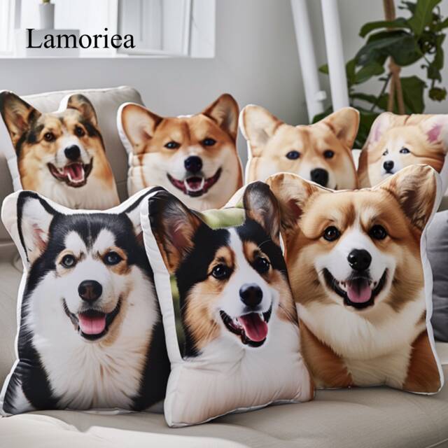 Personalized Pet Pillow, Cute Custom Gift, Portrait, Memorial Gift For Lover Dog Photo Friend - image 1