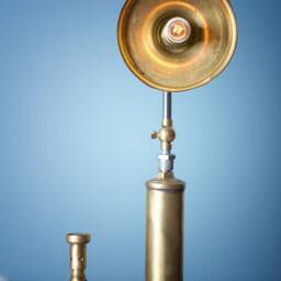 Handmade Industrial Brass Desk Lamp - Adjustable Steampunk Light 100% in Greece - thumbnail 2