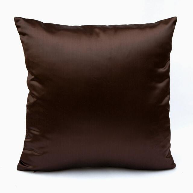 Dark Brown Pillow, Throw Pillow Cover, Decorative Cushion Covers, Pillowcase, Accent Toss Boho Satin Boutique Pillow - image 1
