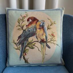 Parrot Tapestry Cushion Cover Vintage Style Throw Pillow - 17 - thumbnail 1