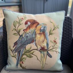 Parrot Tapestry Cushion Cover Vintage Style Throw Pillow - 17 - thumbnail 3