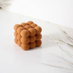 Bubble Cube, Paperweight, Concrete Decoration, Looks Like A Bubble Candle in 2 Colors, Living Room Office Shelf - thumbnail 3