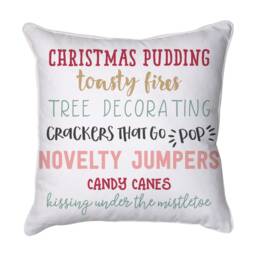 Christmas Velour Cushion UK Made Festive Home Decor - 43x43cm - thumbnail 3