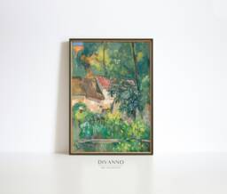 Paul C??zanne Wall Art, P??re Lacroix House Print, French Landscape Vintage Cottage Decor, Countryside Oil Painting Canvas, Gift - thumbnail 1