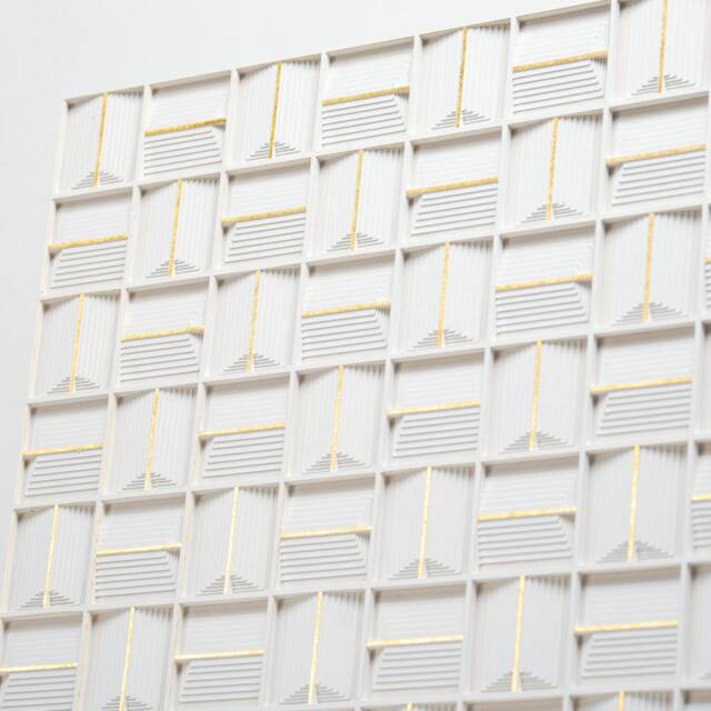 Minimalist Wall Art Simplicity & Elegance Golden Stripes Sculpture - image 1
