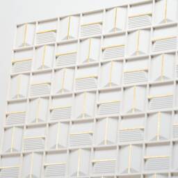 Minimalist Wall Art Simplicity & Elegance Golden Stripes Sculpture - thumbnail 1