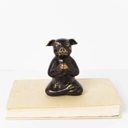 Bronze Pig Yoga Figurine, 4.2 - thumbnail 3