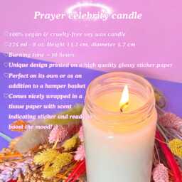 Saint Nicolas Prayer Candle 8Oz Scented Soy Wax Novelty Gift - thumbnail 3