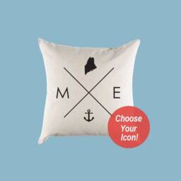 Maine Me Home State Canvas Pillow Or Cover - thumbnail 1