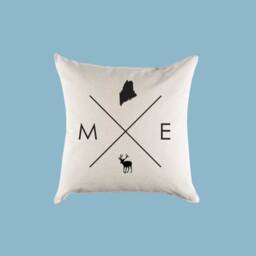 Maine Me Home State Canvas Pillow Or Cover - thumbnail 2