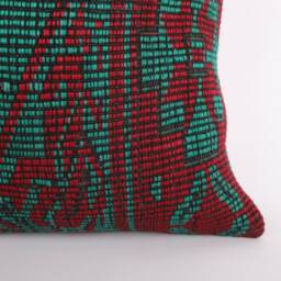 Vintage Turkish Kilim Pillow Cover 16'' Handwoven Wool Throw - thumbnail 2