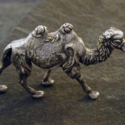 sterling Silver Two Hump Bactrian Camal Sculpture - thumbnail 2