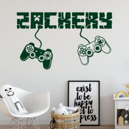 40% Off Gamer Custom Name Wall Decal - Personalized Boy Sticker Controller Video Game Teen Room Decor Nursery - thumbnail 3
