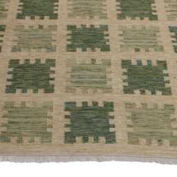 Handwoven Swedish Kilim Rug Scandinavian Flatweave, Wool & Cotton - thumbnail 2