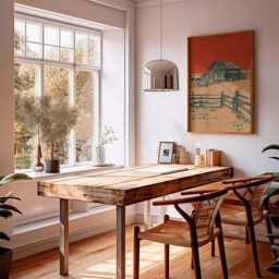 Rustic Barn Landscape Poster, Western Country Art Print - thumbnail 3