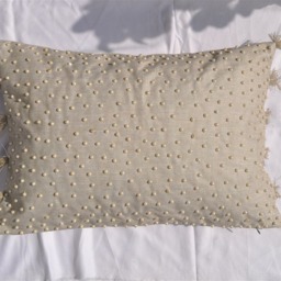 Made To Order 100 Pc Cotton Lurex Pillow Cover Handmade Beaded Decorative Pillows - thumbnail 3