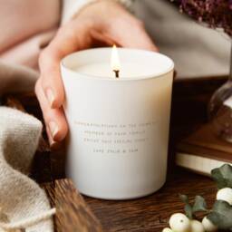 Personalised New Baby Keepsake Candle Illustrated Animals, Soy Wax - thumbnail 2
