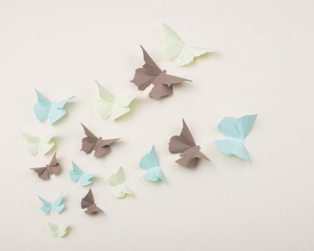 3D Wall Butterflies Butterfly Art For Nursery, Girl's Room, Classroom Or Home Decor in Honeydew, Mint & Chamoisee - image 1