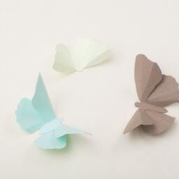 3D Wall Butterflies Butterfly Art For Nursery, Girl's Room, Classroom Or Home Decor in Honeydew, Mint & Chamoisee - thumbnail 2