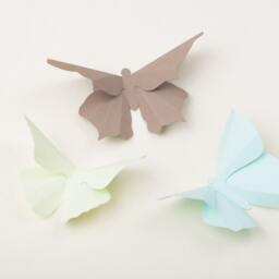 3D Wall Butterflies Butterfly Art For Nursery, Girl's Room, Classroom Or Home Decor in Honeydew, Mint & Chamoisee - thumbnail 3