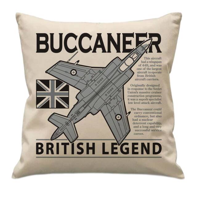 Blackburn Buccaneer Raf Royal Navy South Africa Air Force Fighter Aircraft Cushion Inner Included - image 1