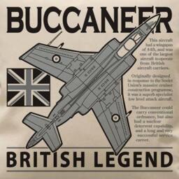 Blackburn Buccaneer Raf Royal Navy South Africa Air Force Fighter Aircraft Cushion Inner Included - thumbnail 2