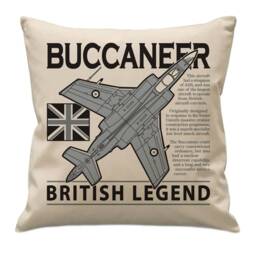 Blackburn Buccaneer Raf Royal Navy South Africa Air Force Fighter Aircraft Cushion Inner Included - thumbnail 1