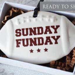 Sunday Funday - Football Lover Christmas Gift Shaped Ornament Hand Glazed Ceramic Sports Fan Present Get It Fast-Low Price - thumbnail 2