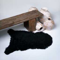 Black Sheepskin Rug For Your Home Decore - Leather Hub - thumbnail 1
