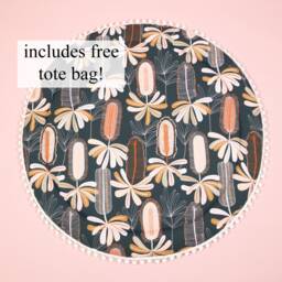 Baby Play Mat - Tummy Time Nursery Kids Navy Banksia - thumbnail 1