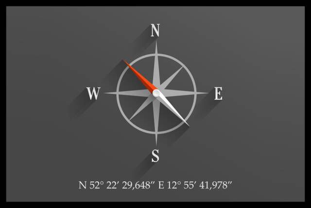Doormat With Your Address Coordinates & Compass Non-Slip - Washable High-Quality Outdoor Area Dirt Trap Mat Door - image 1