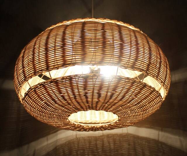 New Creative Pumpkin Rattan Pendant Light-Rustic Lamp Fixtures-Lighting Pendant-Rattan Lighting-Pumpkin Lighting-Decor Lighting 110-240V - image 1