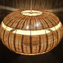 New Creative Pumpkin Rattan Pendant Light-Rustic Lamp Fixtures-Lighting Pendant-Rattan Lighting-Pumpkin Lighting-Decor Lighting 110-240V - thumbnail 3