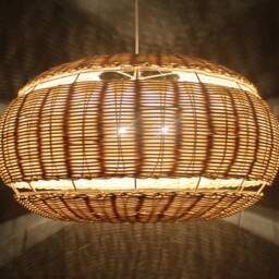 New Creative Pumpkin Rattan Pendant Light-Rustic Lamp Fixtures-Lighting Pendant-Rattan Lighting-Pumpkin Lighting-Decor Lighting 110-240V - thumbnail 2