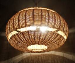 New Creative Pumpkin Rattan Pendant Light-Rustic Lamp Fixtures-Lighting Pendant-Rattan Lighting-Pumpkin Lighting-Decor Lighting 110-240V