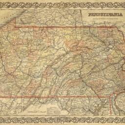 Vintage Pennsylvania Map 1856 Housewarming Gift Wall Art Decorative Home - thumbnail 3